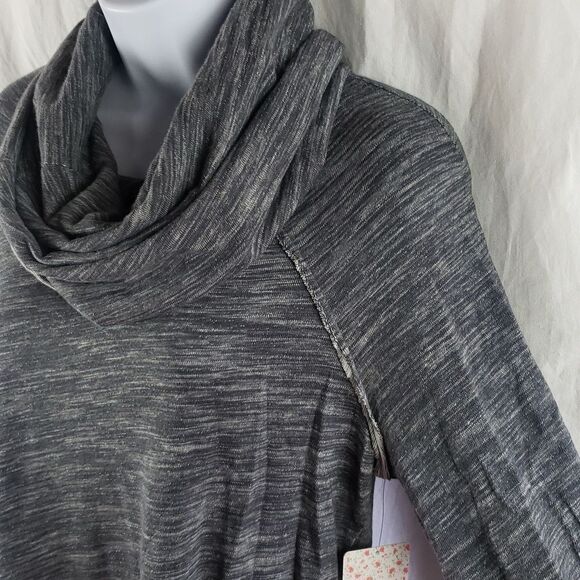 Free People Women's Charcoal Grey Cocoon Cowl Pullover Sweater - Picture 5 of 12